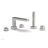 Phylrich - Deck Tub W H/S, Cube - Satin chrome