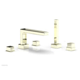 Phylrich - Deck Tub W H/S, Cube - Burnished Nickel