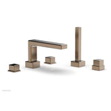 Phylrich - Deck Tub W H/S, Cube - Old English Brass