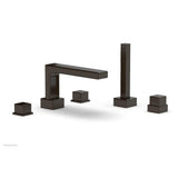Phylrich - Deck Tub W H/S, Cube - Antique Bronze