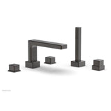 Phylrich - Deck Tub W H/S, Cube - Oil Rubbed Bronze