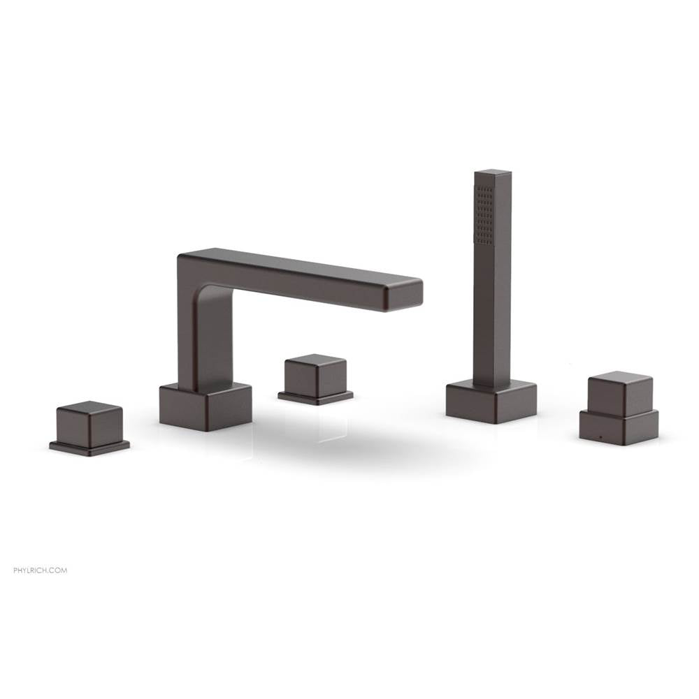 Phylrich - Deck Tub W H/S, Cube - Weathered Copper