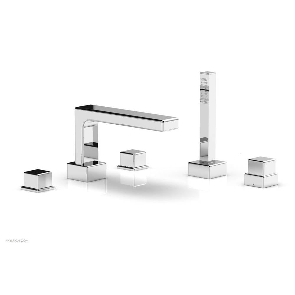 Phylrich - Deck Tub W H/S, Cube - Polished Chrome