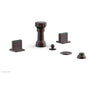 Phylrich - 4 Hole Bidet Set, Blade  Hdls, Mix Series - Weathered Copper