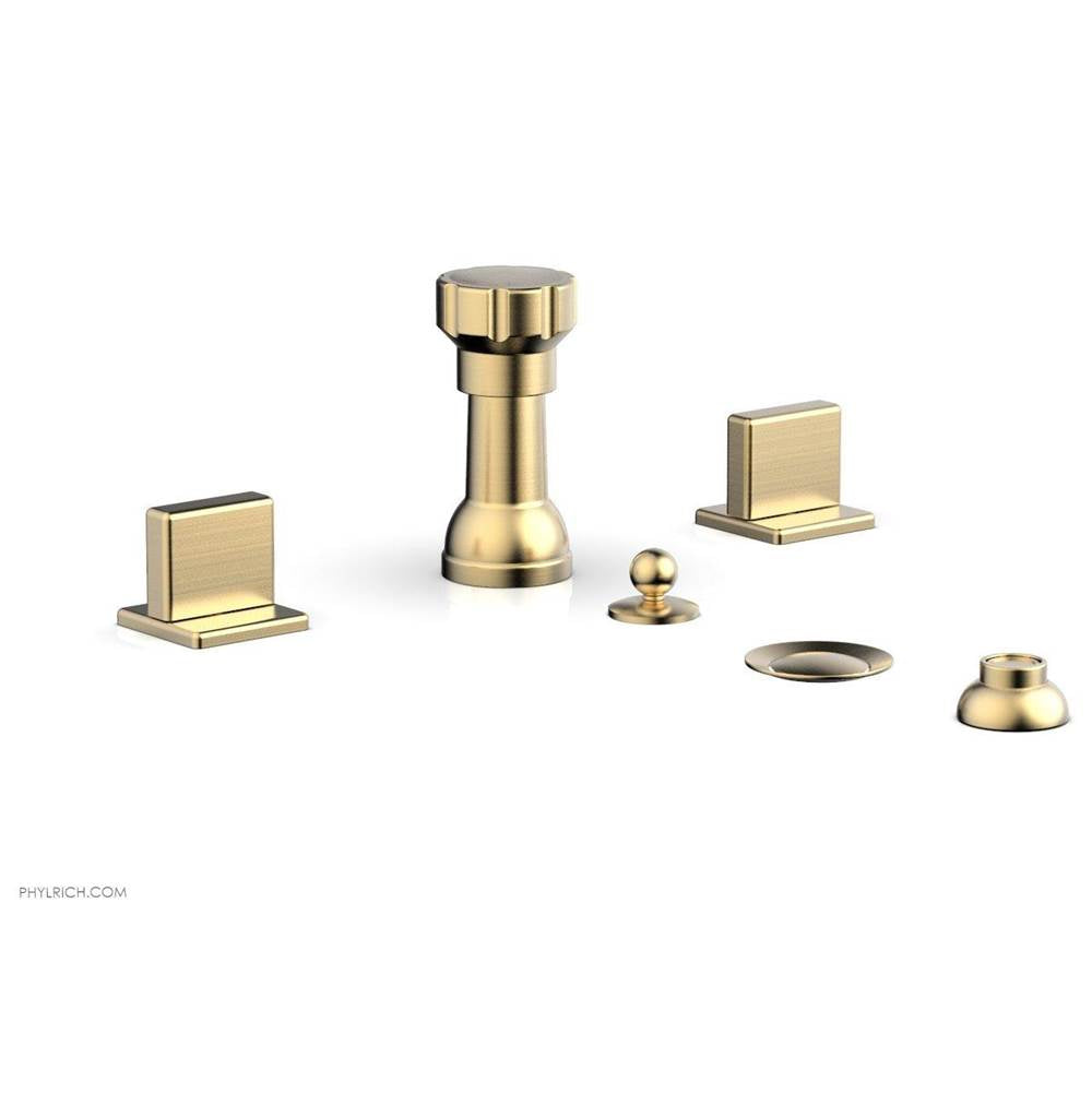 Phylrich - 4 Hole Bidet Blade Hdl - Satin Brass