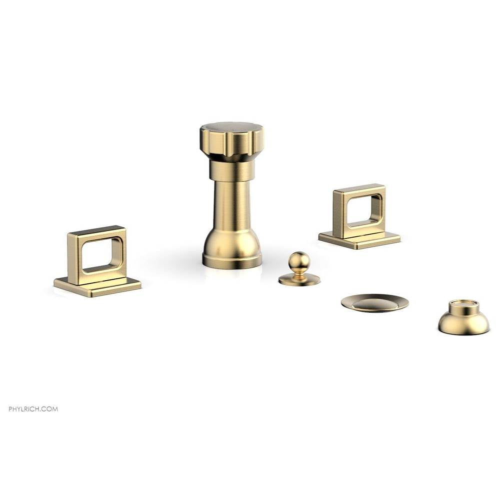 Phylrich - 4 Hole Bidet Ring Hdl - Satin Brass