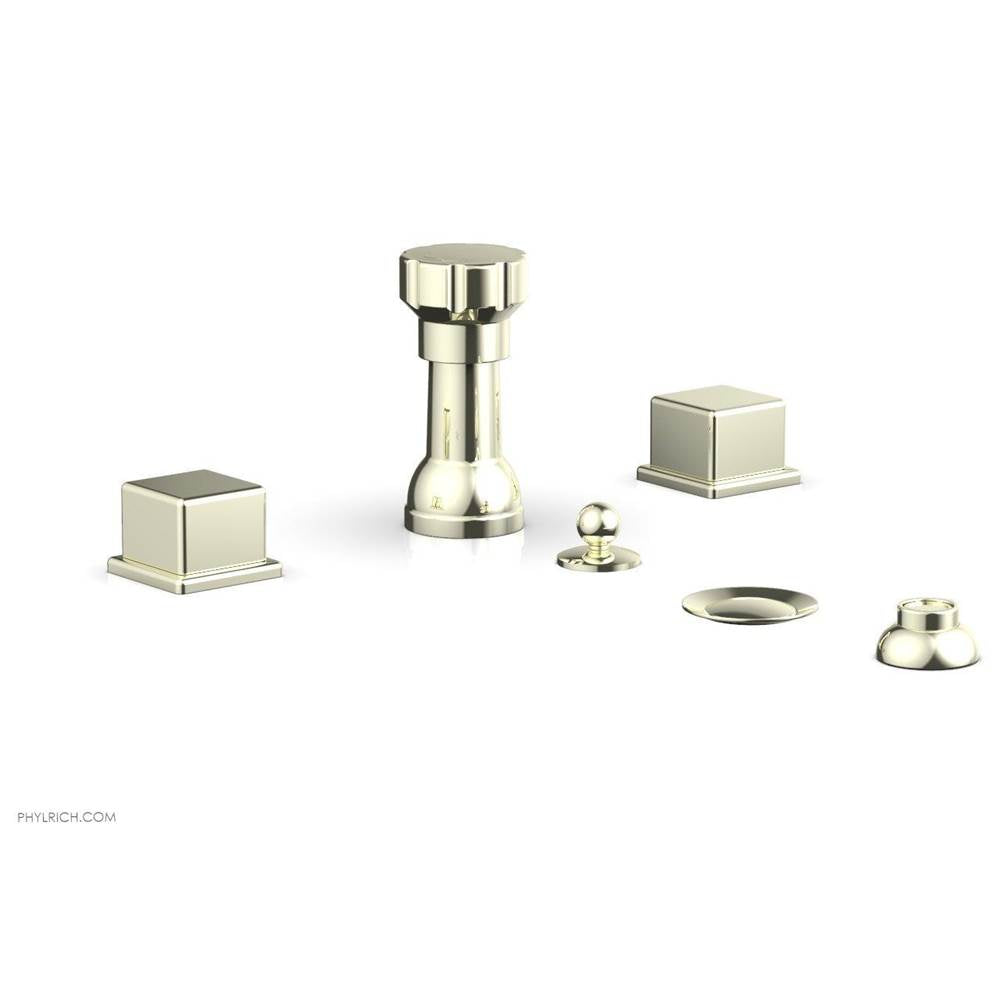 Phylrich - 4 Hole Bidet Cube Hdl - Burnished Nickel