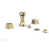 Phylrich - 4 Hole Bidet Cube Hdl - Polished Brass Uncoated