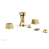 Phylrich - 4 Hole Bidet Cube Hdl - Polished Gold