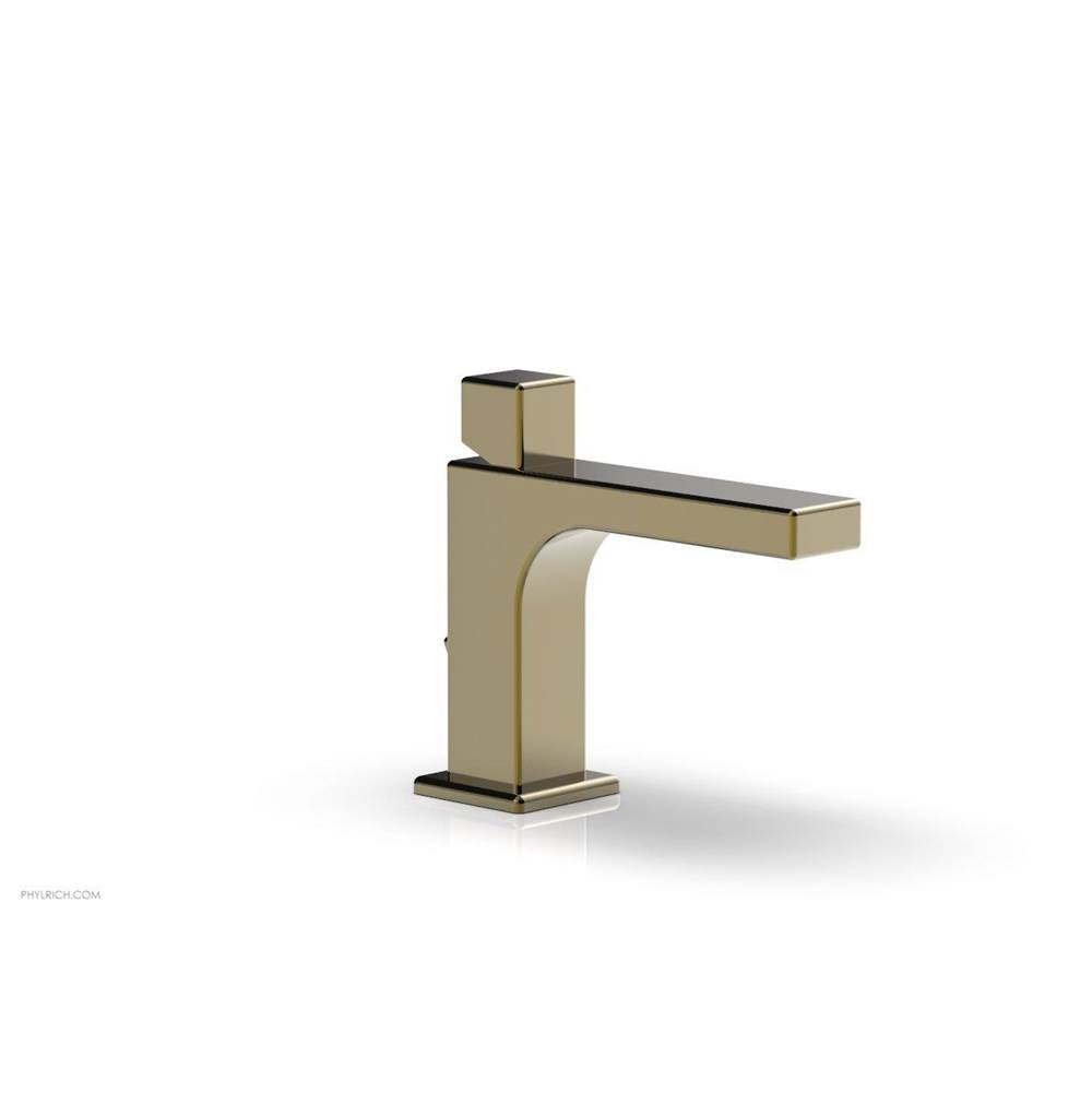Phylrich - MIX Single Hole Lavatory Faucet Cube Handle 4-3/4'' Height 290L-08 - Antique Bronze