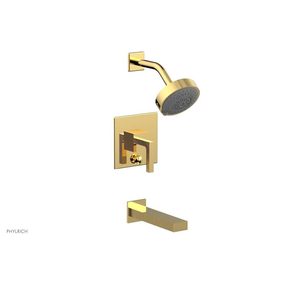 Phylrich - STRIA Pressure Balance Tub and Shower Set 291-27 - Polished Gold