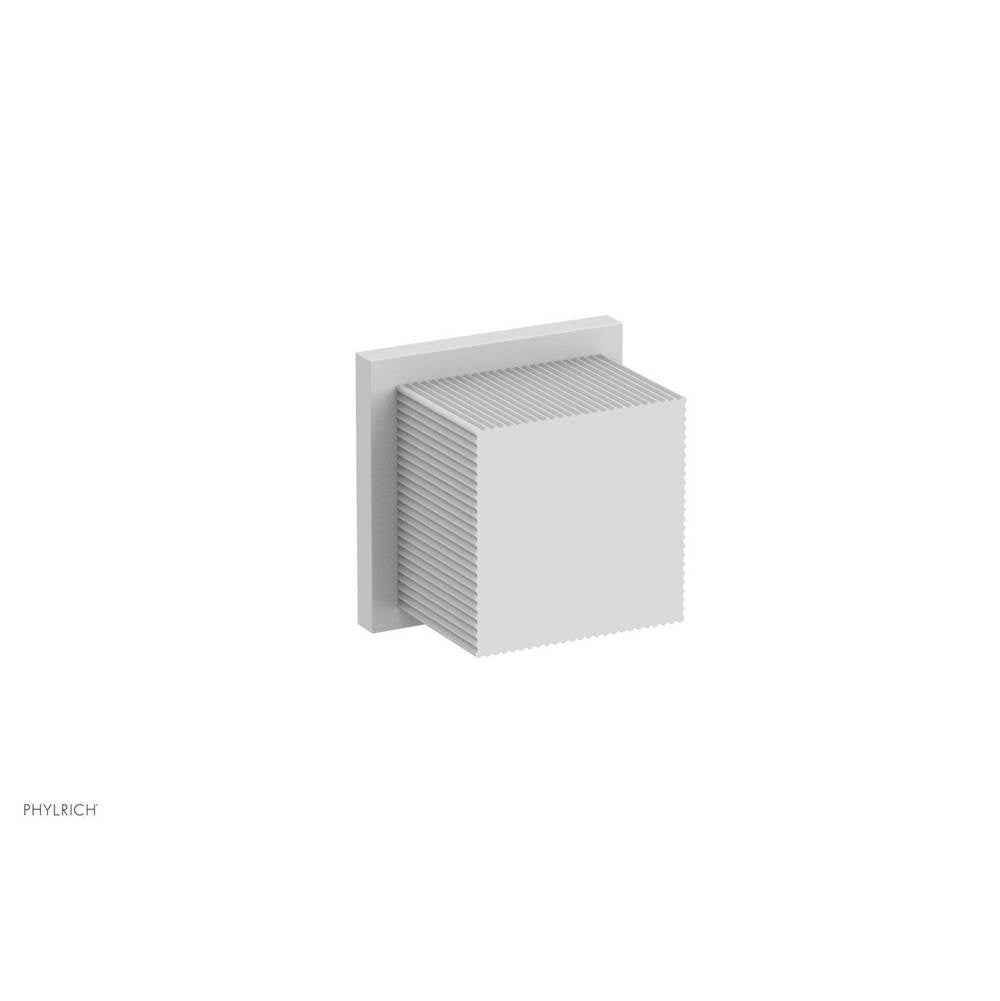 Phylrich - STRIA Volume Control/Diverter Trim Cube Handle 291-38 - Satin White