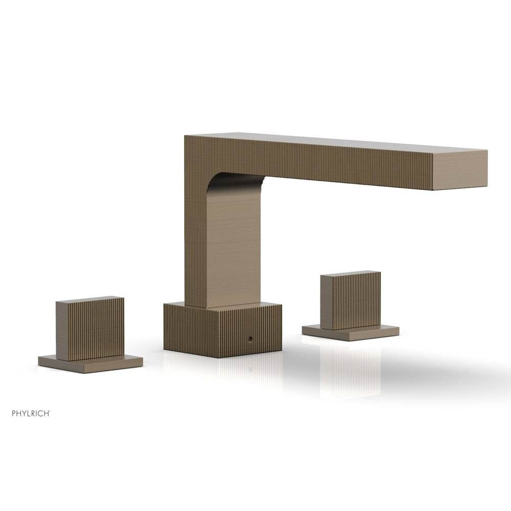 Phylrich - STRIA Deck Tub Set Blade Handles 291-40 - Old English Brass