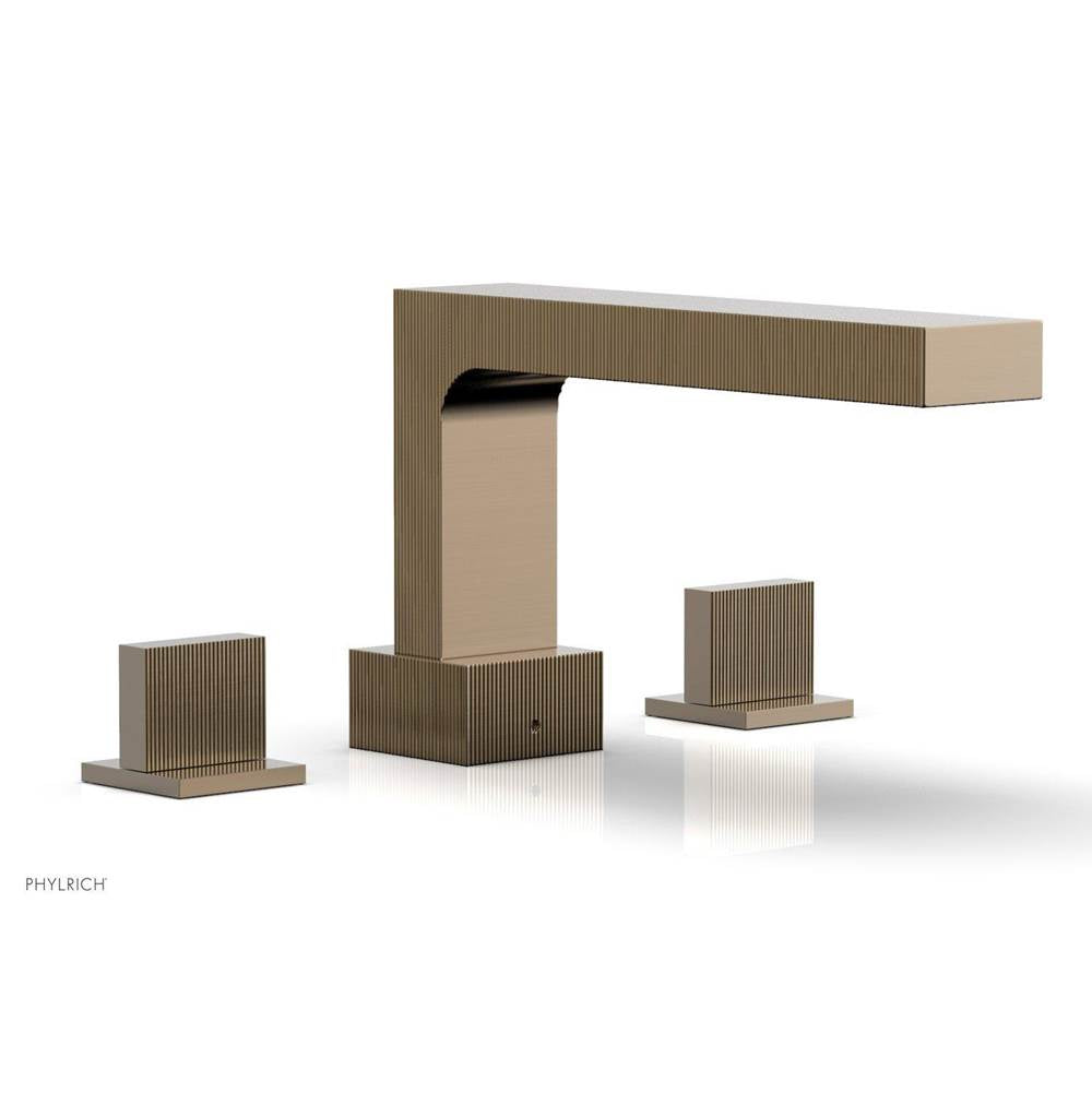 Phylrich - STRIA Deck Tub Set Blade Handles 291-40 - Antique Brass