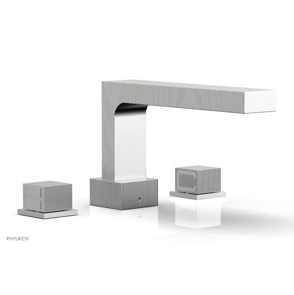 Phylrich - STRIA Deck Tub Set Cube Handles 291-43 - Satin chrome