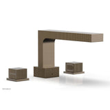 Phylrich - STRIA Deck Tub Set Cube Handles 291-43 - Old English Brass