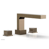 Phylrich - STRIA Deck Tub Set Cube Handles 291-43 - Antique Brass
