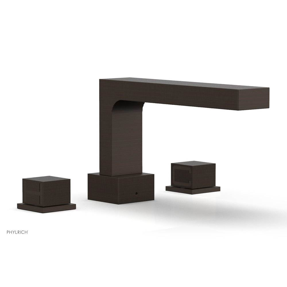 Phylrich - STRIA Deck Tub Set Cube Handles 291-43 - Antique Bronze