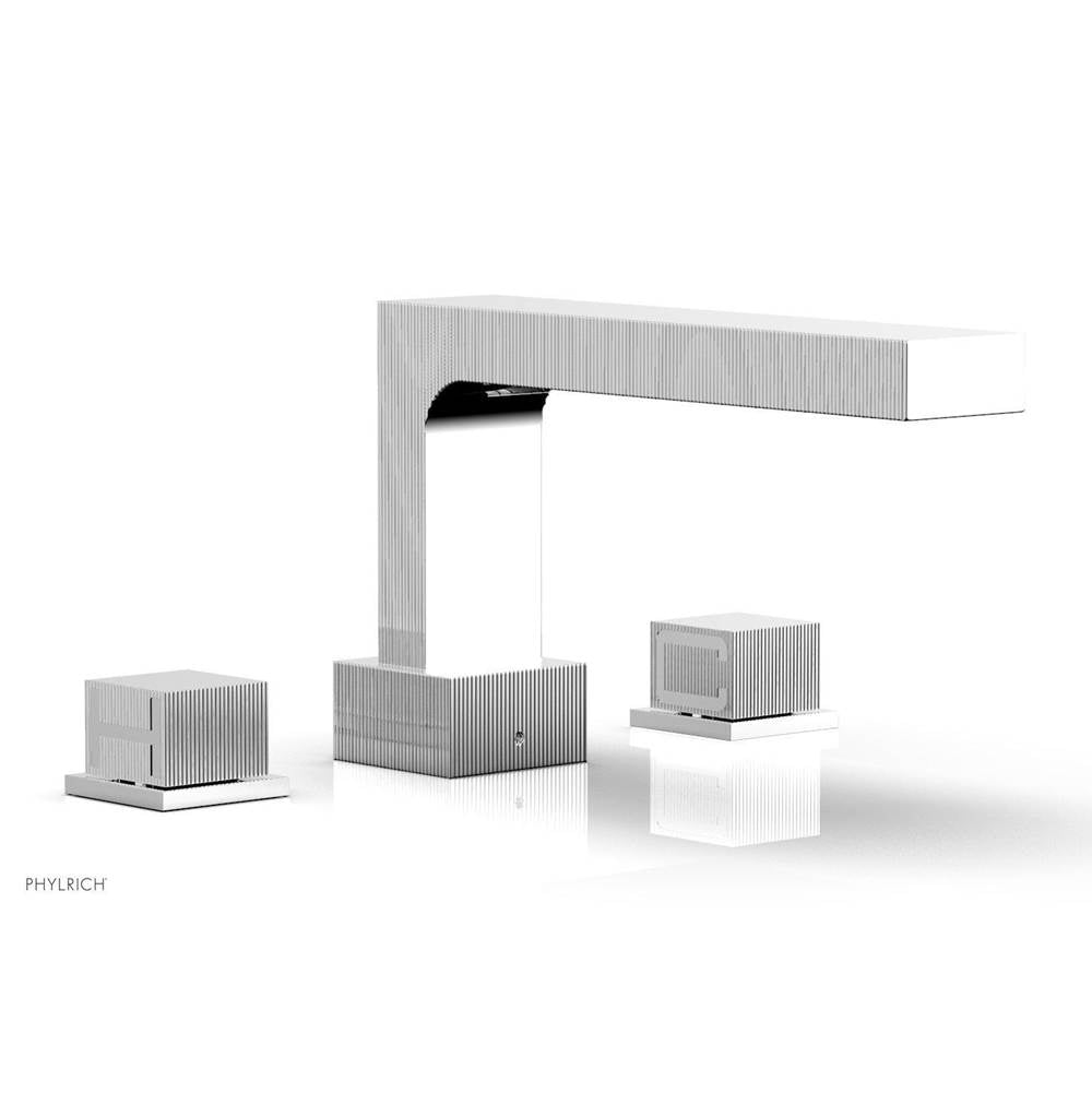 Phylrich - STRIA Deck Tub Set Cube Handles 291-43 - Polished Chrome