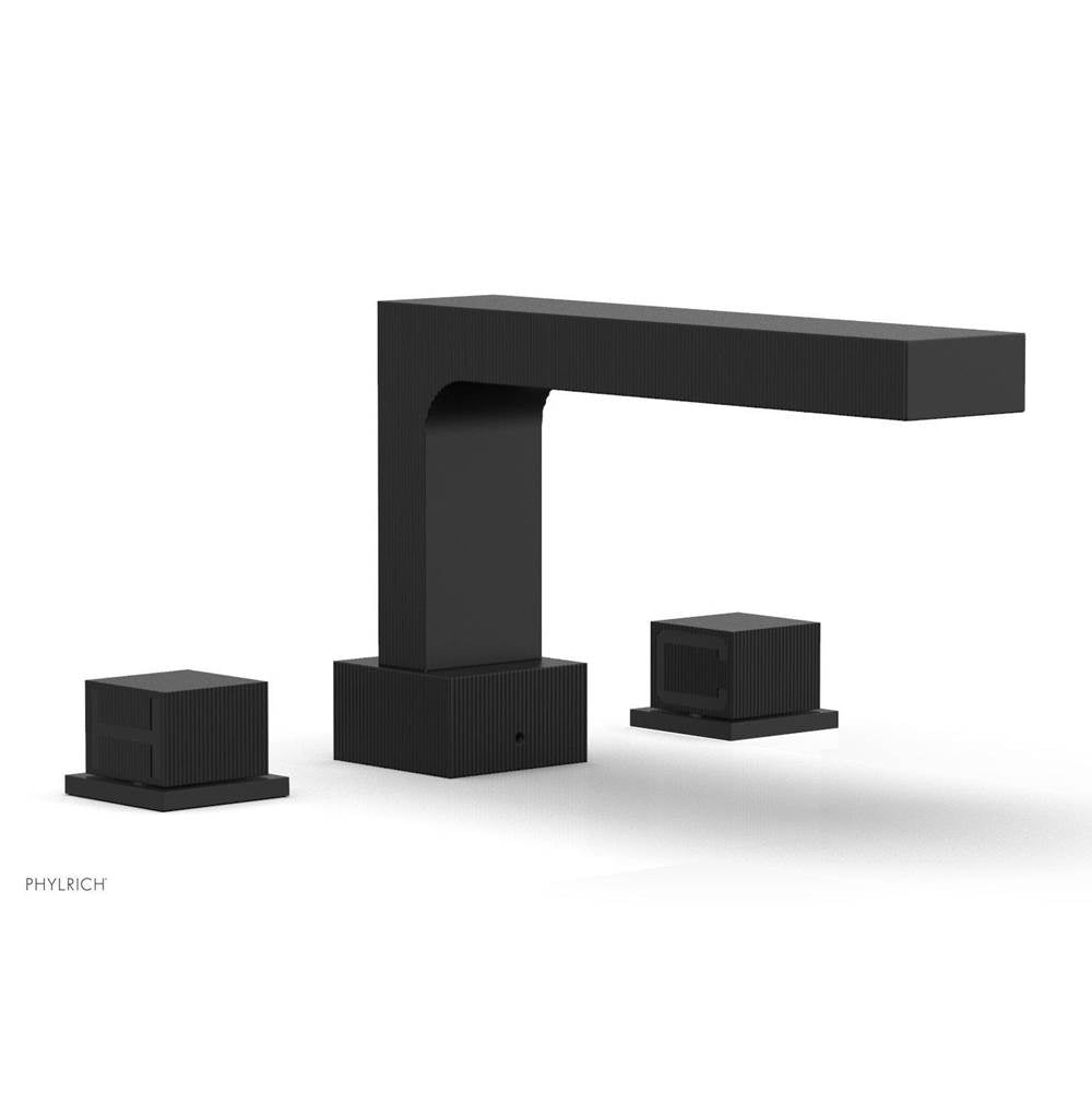 Phylrich - STRIA Deck Tub Set Cube Handles 291-43 - Satin Nickel