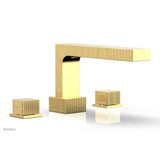Phylrich - STRIA Deck Tub Set Cube Handles 291-43 - Satin Brass