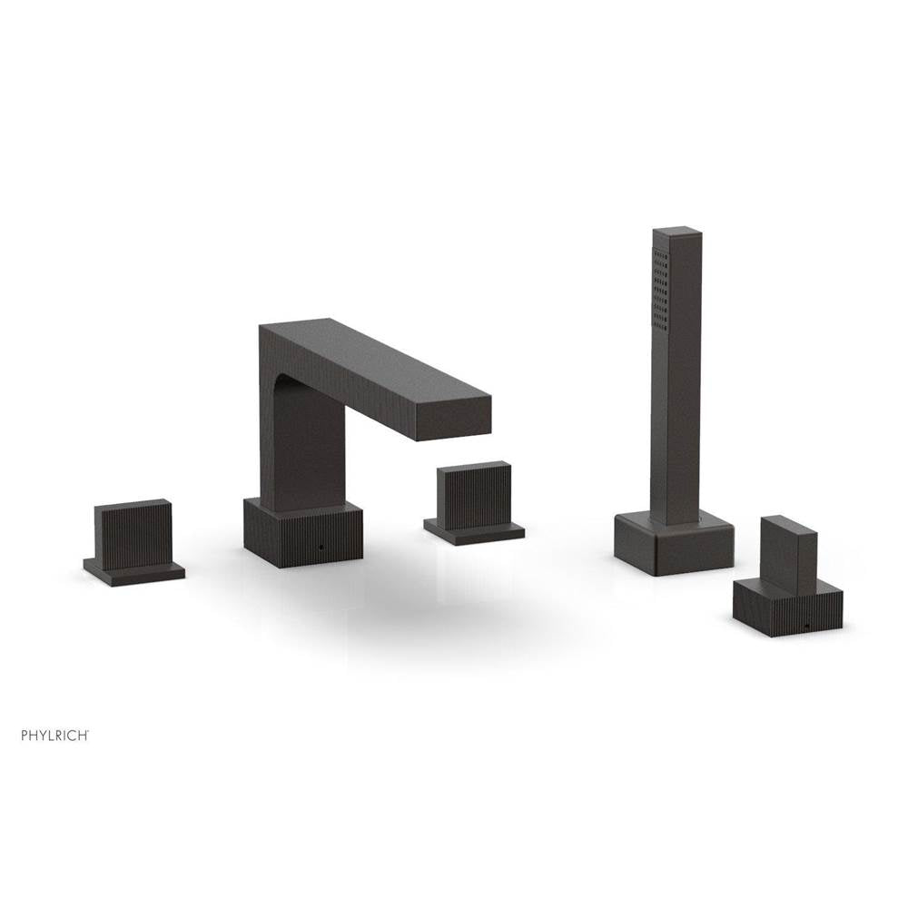 Phylrich - STRIA Deck Tub Set with Hand Shower Blade Handles 291-48 - Oil Rubbed Bronze