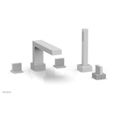 Phylrich - STRIA Deck Tub Set with Hand Shower Blade Handles 291-48 - Satin White