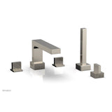 Phylrich - STRIA Deck Tub Set with Hand Shower Blade Handles 291-48 - Matte Black