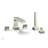 Phylrich - STRIA Deck Tub Set with Hand Shower Blade Handles 291-48 - Polished Brass