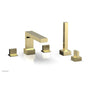 Phylrich - STRIA Deck Tub Set with Hand Shower Blade Handles 291-48 - French Brass