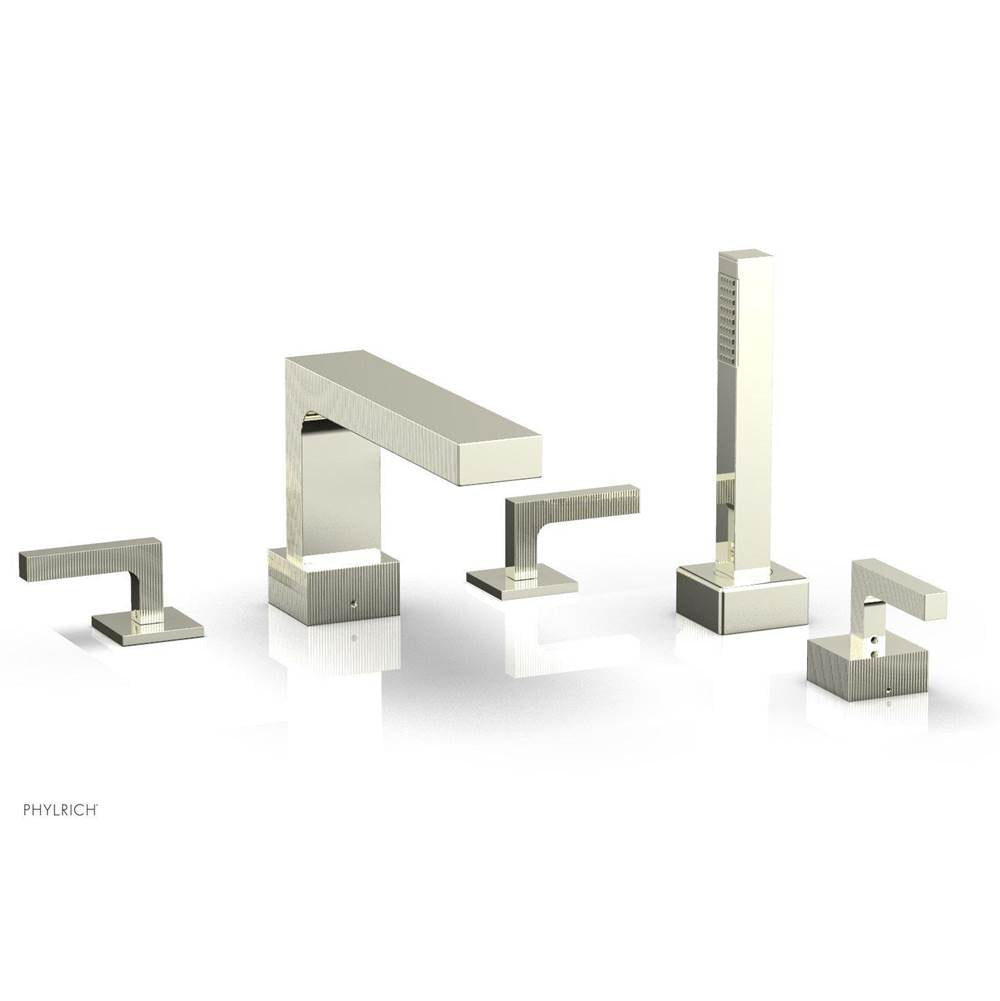 Phylrich - STRIA Deck Tub Set with Hand Shower 291-49 - Polished Brass Uncoated