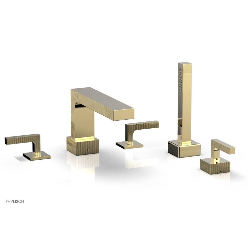 Phylrich - STRIA Deck Tub Set with Hand Shower 291-49 - Old English Brass