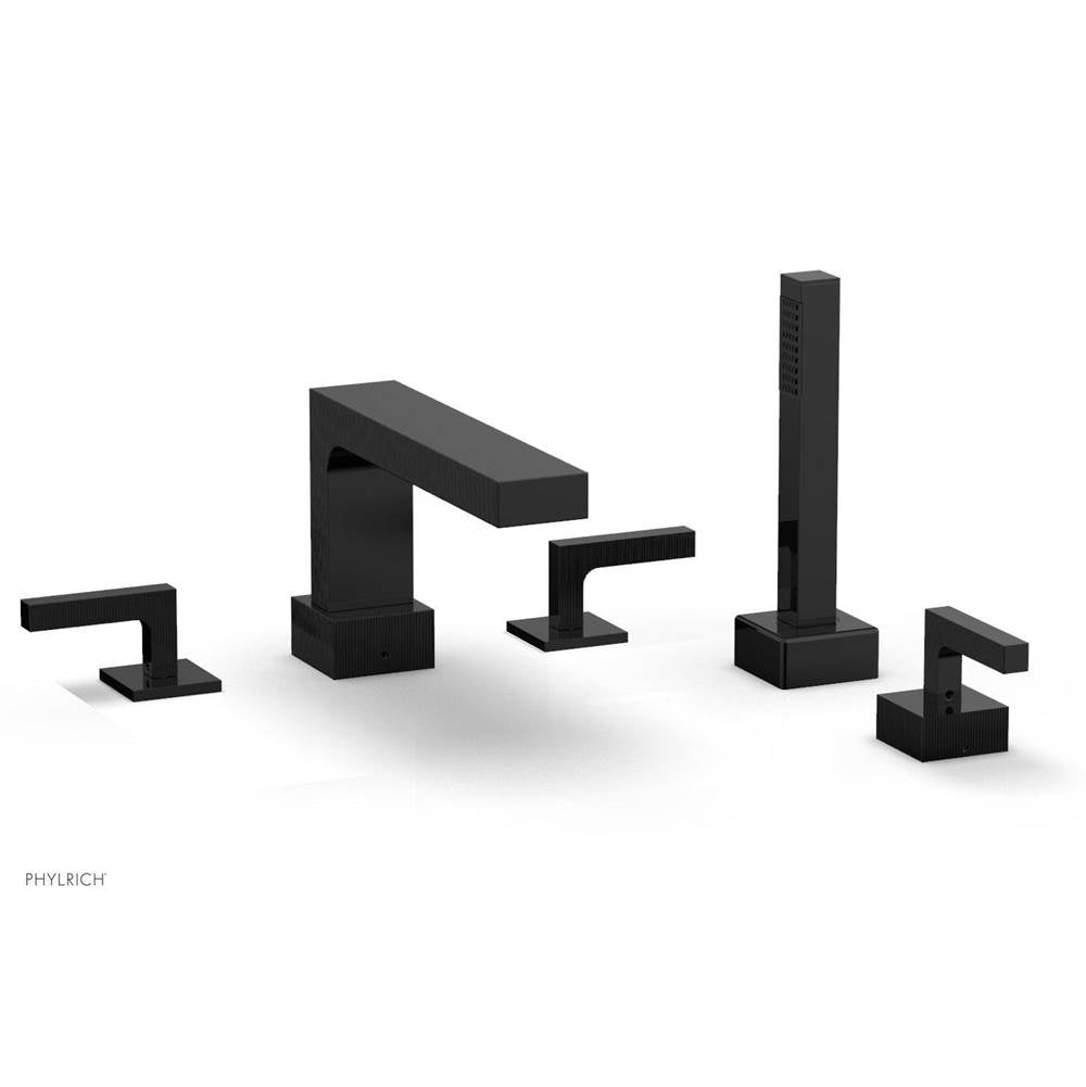 Phylrich - STRIA Deck Tub Set with Hand Shower 291-49 - Satin White