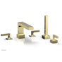 Phylrich - STRIA Deck Tub Set with Hand Shower 291-49 - French Brass