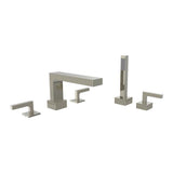 Phylrich - STRIA Deck Tub Set with Hand Shower 291-49 - Satin Brass