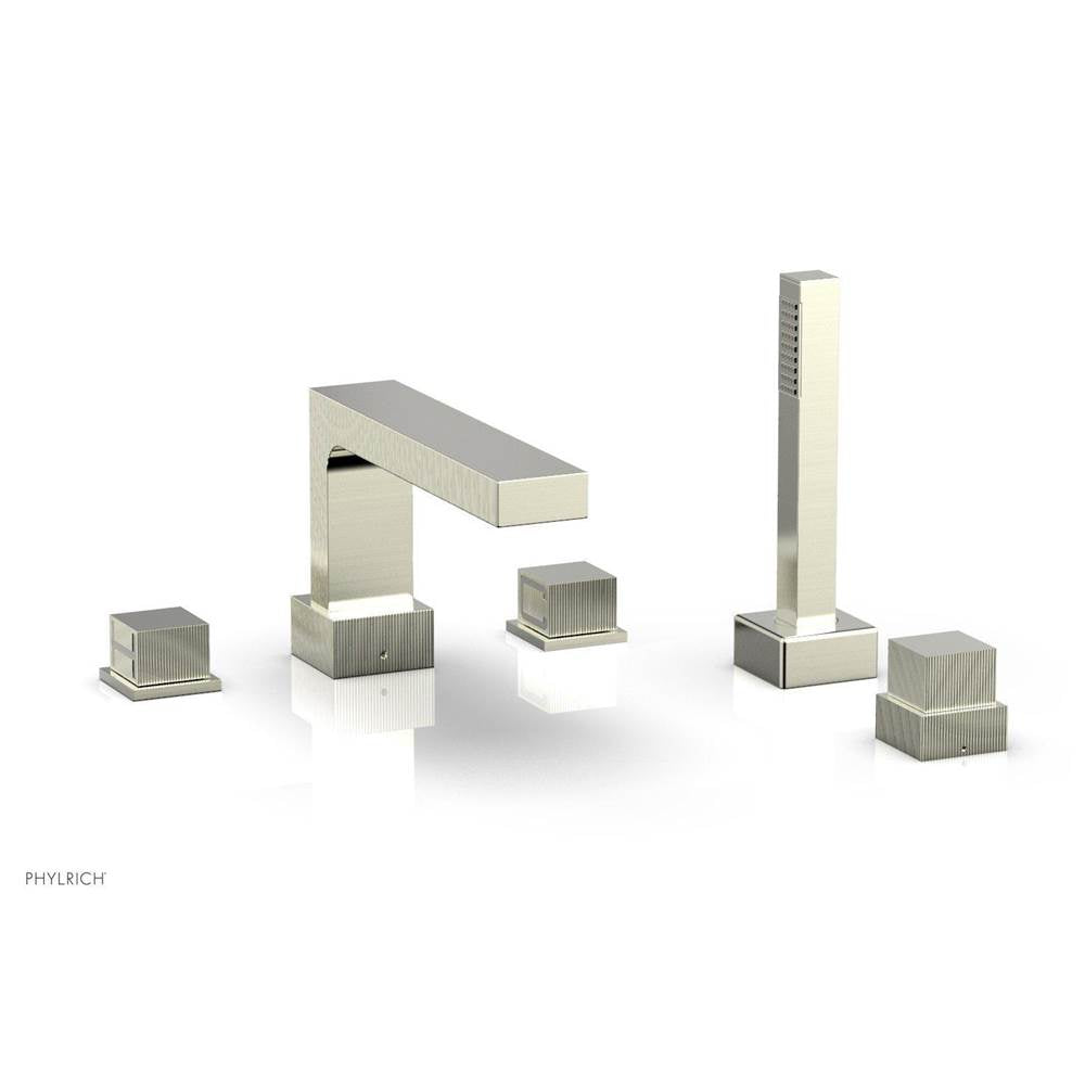 Phylrich - STRIA Deck Tub Set with Hand Shower 291-51 - Satin Nickel