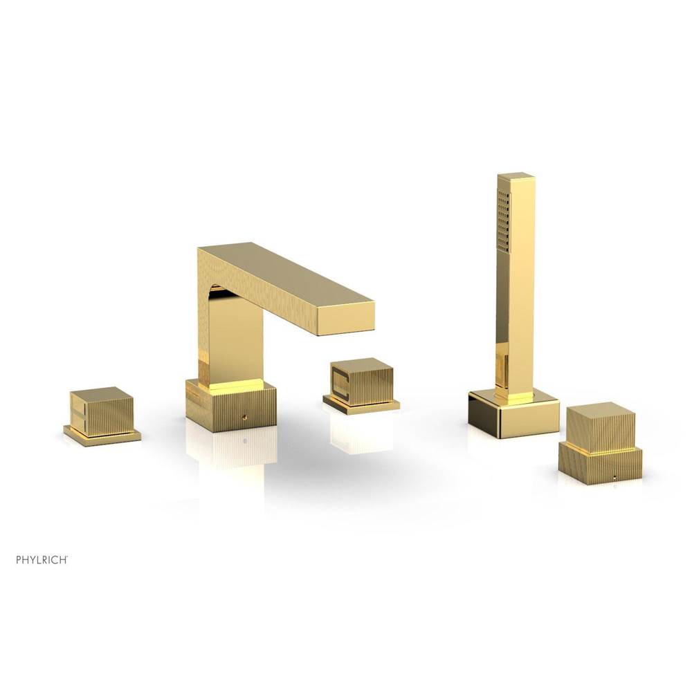Phylrich - STRIA Deck Tub Set with Hand Shower 291-51 - Polished Gold