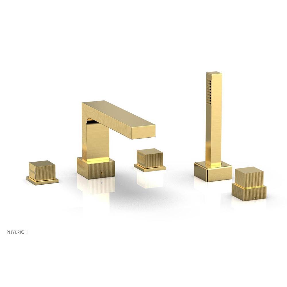 Phylrich - STRIA Deck Tub Set with Hand Shower 291-51 - Satin Gold