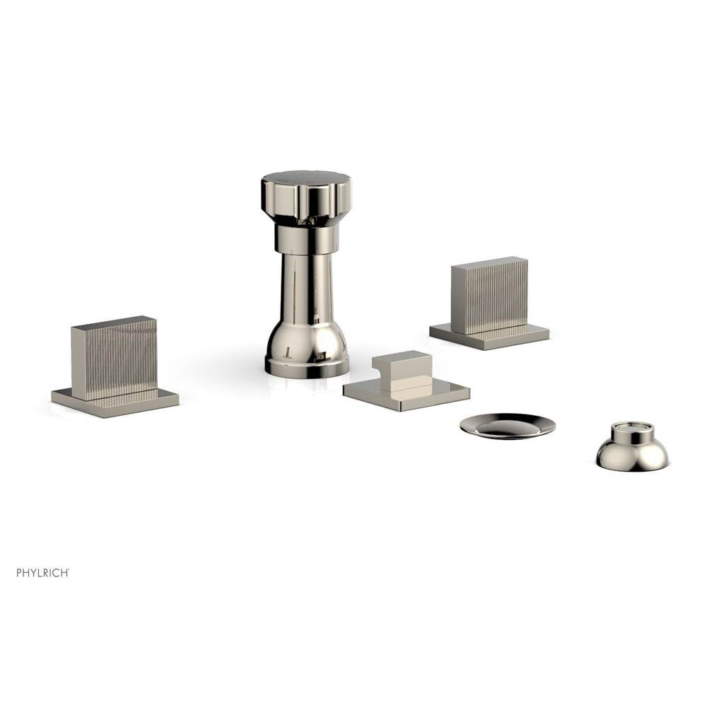 Phylrich - 4 Hole Bidet Set, Blade - Polished Nickel