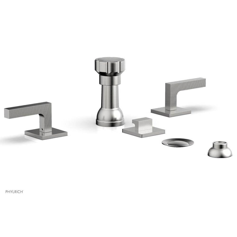 Phylrich - 4 Hole Bidet Set, Lever - Satin chrome