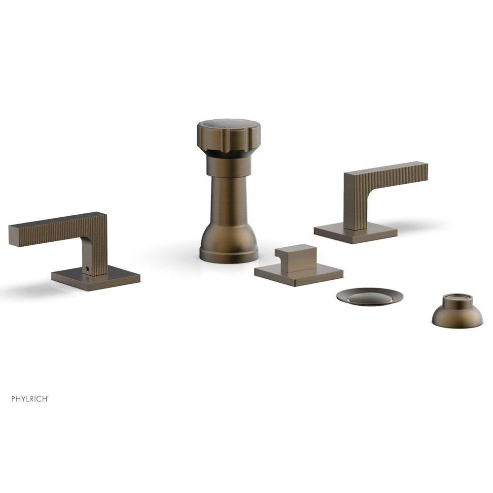 Phylrich - 4 Hole Bidet Set, Lever - Old English Brass