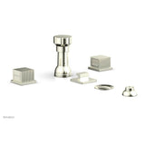 Phylrich - 4 Hole Bidet Set, Cube - Burnished Nickel