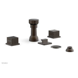 Phylrich - 4 Hole Bidet Set, Cube - Oil Rubbed Bronze