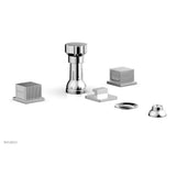 Phylrich - 4 Hole Bidet Set, Cube - Polished Chrome