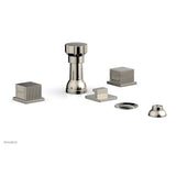 Phylrich - 4 Hole Bidet Set, Cube - Polished Nickel