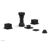 Phylrich - 4 Hole Bidet Set, Cube - Matte Black