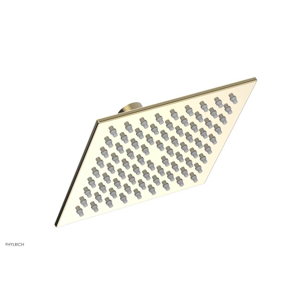 Phylrich - 6'' Square Shower Head - Polished Brass Uncoated