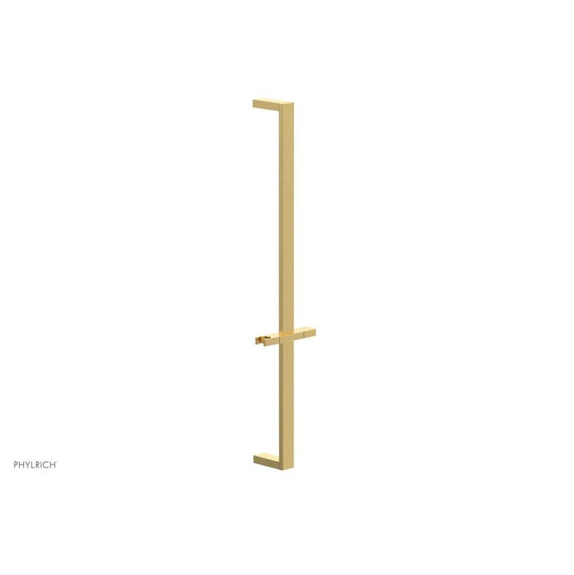 Phylrich - Satin Gold 27'' Flat Adjustable Handshower Slide Bar With Holder