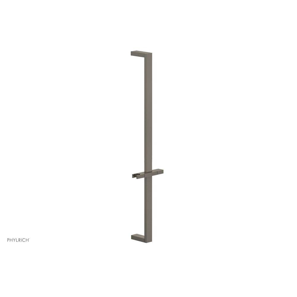 Phylrich - Pewter 27'' Flat Adjustable Handshower Slide Bar With Holder