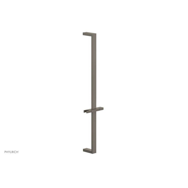 Phylrich - Pewter 27'' Flat Adjustable Handshower Slide Bar With Holder